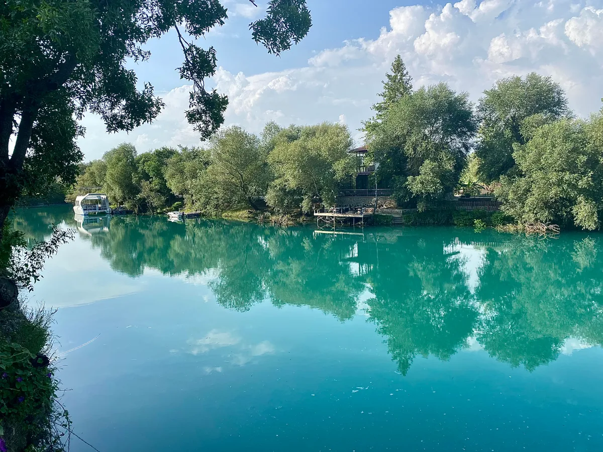 Manavgat River near the waterfall
